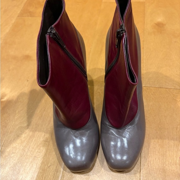 FIORIFRANCESI two tone high heel leather booties boots sz 39 8-8.5 - Picture 3 of 9